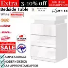 Artiss Bedside Tables Side Table 3 Drawers RGB LED Modern Nightstand High Gloss