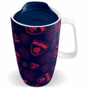 Melbourne Demons AFL Ceramic Travel Coffee Mug Cup with Handle Holiday Gifts