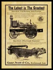 1903 Gaar Scott Traction Engine & Thresher NEW Metal Sign: Richmond, Indiana