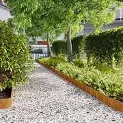 Lawn Edgings 50 pcs 15x103 cm, Flexible Corten Steel, Rustic Garden Borders, Durable and No Maintenance Landscape Edging for Pathways & Flower Beds