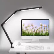 LED Desk Lamp with Clamp, Architect Desk Lamp with Dual Light and Adjustable Swi