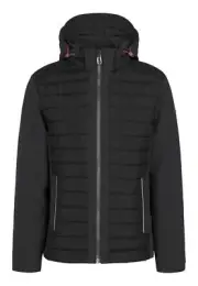 NWT BUGATTI MEN'S JACKET WITH DETACHABLE HOOD 273213 29041290 BLACK