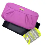 Travelon Travel Clutch Billfold RFID Block Zip Around Wallet Wristlet Pink