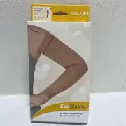 New Solaris ExoStrong Arm Sleeve 20-30 mmHgm Black Large Silicone Top