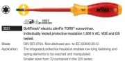 Wiha 3251 T30 SlimFix Electric Screwdriver -Torx Terminal & Square-drive Screws