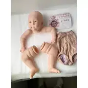 23in Unpainted Reborn Doll Kit Unfinished Blank Mold Cloth Body Eyes for DIY