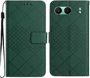 Compatible with OnePlus Nord 4 5G Case,Compatible with OnePlus Nord 4 5G Kickstand Flip Card Slots PU Leather Phone Cover Green