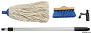 Osculati Cleaning Kit Includes One Telescopic Mooring Hook / Heavy Fiber Brush