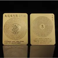 在飛比找蝦皮購物優惠-覺品【大隨求陀羅尼咒輪&楞嚴咒雙面金箔護身卡】