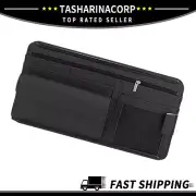 Universal Piece of 1 Car Sun Visor Organizer Storage Pocket Hook and Loop Tape