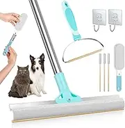 6 in 1 Pet Hair Remover Broom, 8PCS Retractable Pet Hair Broom Carpet Brush, Carpet Scraper for Carpets, Floor Mats, Sofas and PetTowers