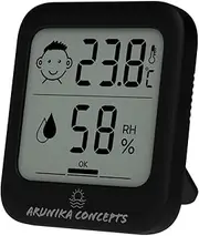 Arunika Concepts Indoor Digital Thermometer Hygrometer, Temperature and Humidity Monitor