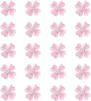 Mini Pink Clover Flower Hair Clips with Rhinestone,20Pcs Mini Flower Hair Clips with Daisy Flower,Mini Clover Flower Hair Clip Rhinestone Hair Clip,Mini Clover Flower Hair Clip with Cute Rhinestone