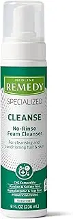 Medline Remedy Intensive Skin Therapy PhosphoCleanse No-Rinse Foam Cleanser, Unscented, 8 oz. Bottle