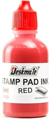 Deskmate 40015 Stamp Pad Refill Ink 30Ml Red