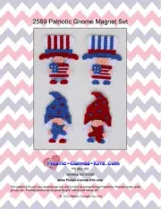 Patirotic Gnomes Magnets-Plastic Canvas Pattern or Kit