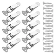 10Pcs Drawer Hasp Clasp Spring Loaded Clamp Clip Duckbill Tension Lock Hasp