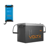 VoltX 12V 200Ah Lithium Battery with 30A AC Charger
