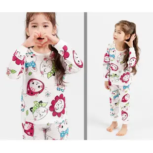 【Mellisse】韓國童裝 兒童睡衣 薄長袖睡衣 竹節棉 兒童居家服 套裝 睡衣 兒童上衣 小孩 衣服 平價 219