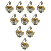 10 Pack Mono 1/4" 6.35mm ID Jack Socket Connector Panel Mount Guitar Plate