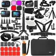 Accessories Kit for Gopro Hero 13 12 11 10 and 9 Black Battery Cover Door Wat...
