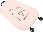 ULTECHNOVO Adorable Plush Car Seat Cover Protector Soft Backrest Cushion for Front Seat Non Slip Design with Whimsical Bunny Style Fit for Vehicle Interior Accessory