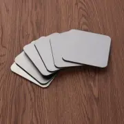 6 Pcs Coaster Set Coffee Table Mat Square Pads Non-slip Mats with Holder
