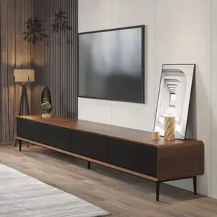 電視櫃北歐高腳落地客廳茶几組合傢具簡約現代實木卧室電視機柜子H1