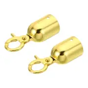 2pcs 1.1" Stanchion Rope End Stopper Cord End Caps Barrier Rope End Cap Golden