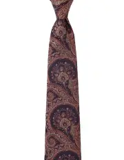 [Dom Bagnato] Ventaglio Paisley Silk Tie in Copper
