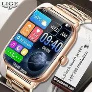 LIGE BW0449 Smart Watch 1.9 inch Smartwatch Fitness Running Watch Bluetooth Pedometer Call Reminder Heart Rate Monitor Compatible with Android iOS Women Men Ha