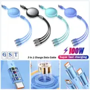 3 In 1 Charge Data Cable Line For Type C One Drag Three Fast Charge Data Cable