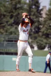 Ross Grimsley Baltimore Orioles pitches at an Major League Basebal- Old Photo 2
