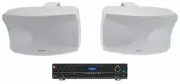 JBL VMA160 Commercial 70V Bluetooth Amplifier+(2) Indoor/Outdoor White Speakers