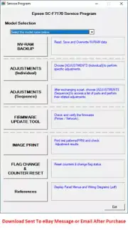 Epson Plotter Adjustment Surecolor F7000, F7100, F7200 Service manual included