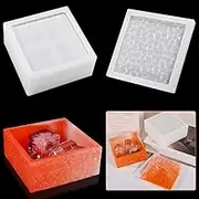 Zayookey Storage Box Resin Mold, Square Jar Silicone Resin Molds with Lid, Cube Epoxy Casting Mould Jewelry Box Mold for DIY Craft Trinket Candy Container Flower Pot (Square Shape)