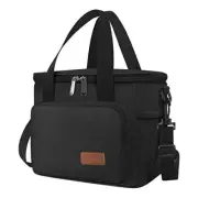 Reusable Lunch Box for Men/Women - Insulated Lunch Bag Medium Size Black