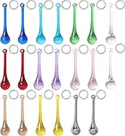 LONGWIN 20pcs Crystal Teardrop Pendant Chandelier Parts Wedding Decoration Christmas Tree Decorations (Multicolor)