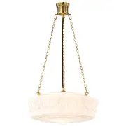 Art Deco 3 Chain Pendant Lights Brass Abbotsford Lighting Retro Period