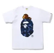 A Bathing Ape Men's T-Shirt FW24 NAVY CAMO Pattern MILO ON BIG APE JPN New