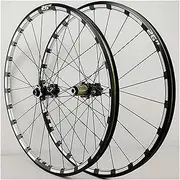 YQLDMEU 26/27.5"" Cassette Mountain Bike Wheelset,Disc Brake Thru Axle Aluminum Alloy Rim Bike Wheel Suitable 7 8 9 10 11 12 Speed with Rivets Wheelset