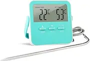 High & Low Tempe Ure Alarms Thermometer with Timer Indoor Thermometer with High and Low Alarm Digital Fridge Thermometer with Large Display Green