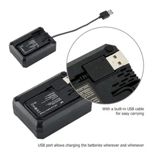 JJC 松下DMW-BLJ31電池USB充電器 適用於松下Lumix DC-S1 DC-S1H DC-S1R相機電池