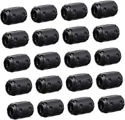 Happyyami 20Pcs Removable Ferrite Core Cord Ring Noise Suppressor Filter Shielding for Power Audio and Data Cables Reduces Interference USB and Network Lines