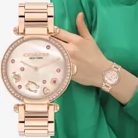 在飛比找Yahoo奇摩購物中心優惠-COACH 母親節廣告款 CARY系列流轉水晶女錶-34mm