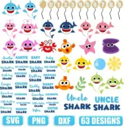 BABY SHARK SVG, DESIGNS BUNDLE, CUT FILES, SVG for Cricut