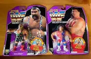 Official WWF 1993 Hasbro Purple Card Rick and Scott Steiner Action Figures