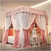 Bed Canopy Luxury Blackout Bed Canopy, Dustproof & Windproof Bedroom Bed Curtain, Princess Bedroom Decorative Mosquito Net (Color : Style 9, Size : 1.8x2.2x2m)