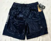 AND1 Mens Size Large Shiny Navy Blue *CLUTCH SHOOTER* Athletic BASKETBALL SHORTS