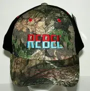 Rebel Lures Fishing Tournament Black / Camo Trucker Baseball Cap Hat New OSFM